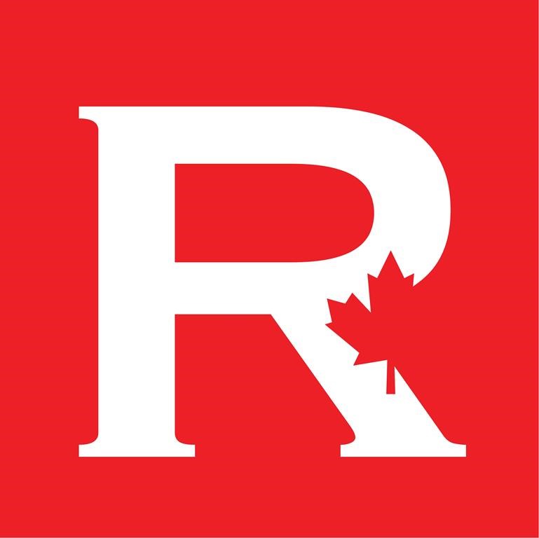 RioCan Real Estate Investment Trust logo is shown in a handout. The company says its first-quarter profit rose compared with a year ago as its revenue also climbed higher.