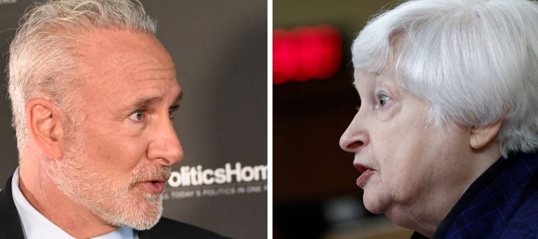 Left: Peter Schiff Right: Janet Yellen
