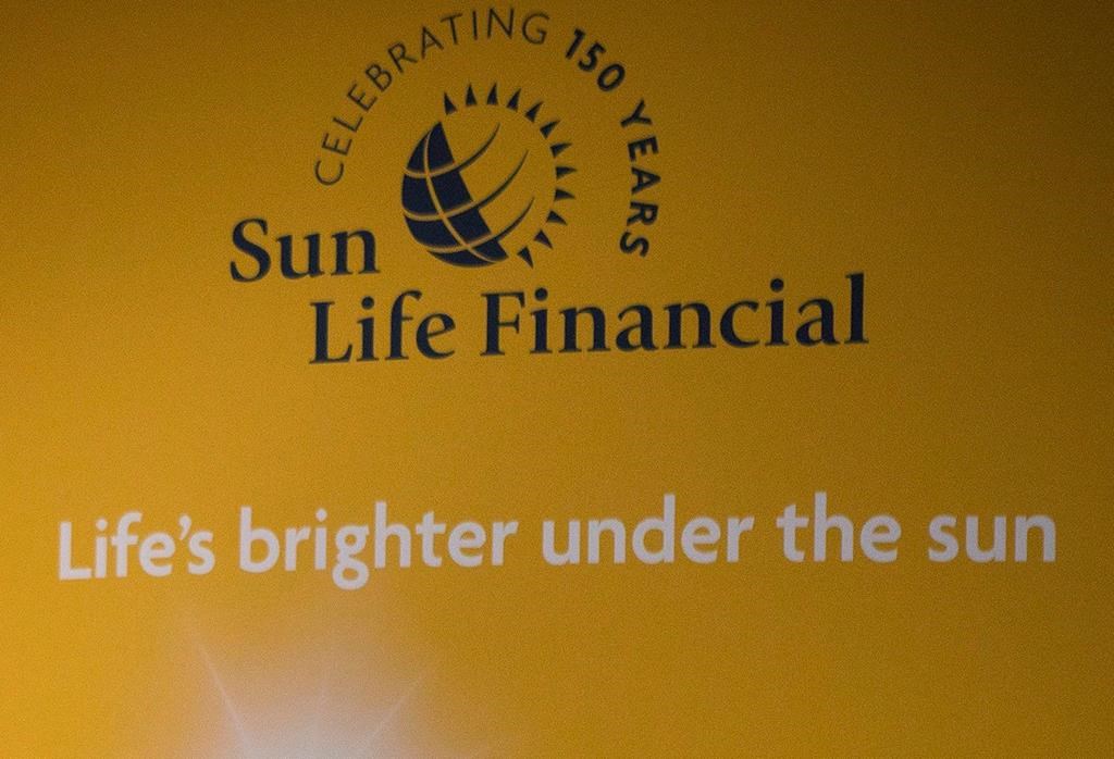 Sun Life Financial Inc. logo is shown at the company&#039;s annual general meeting in Toronto on Wednesday, May 6, 2015. 