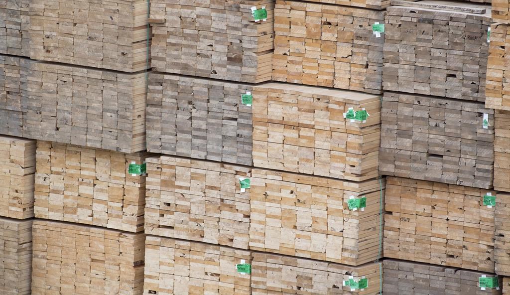 Softwood lumber is pictured in Richmond, B.C., Tuesday, April 25, 2017. Canfor has announced it is permanently closing its Polar sawmill in Bear Lake, B.C., shutting a production line at its 