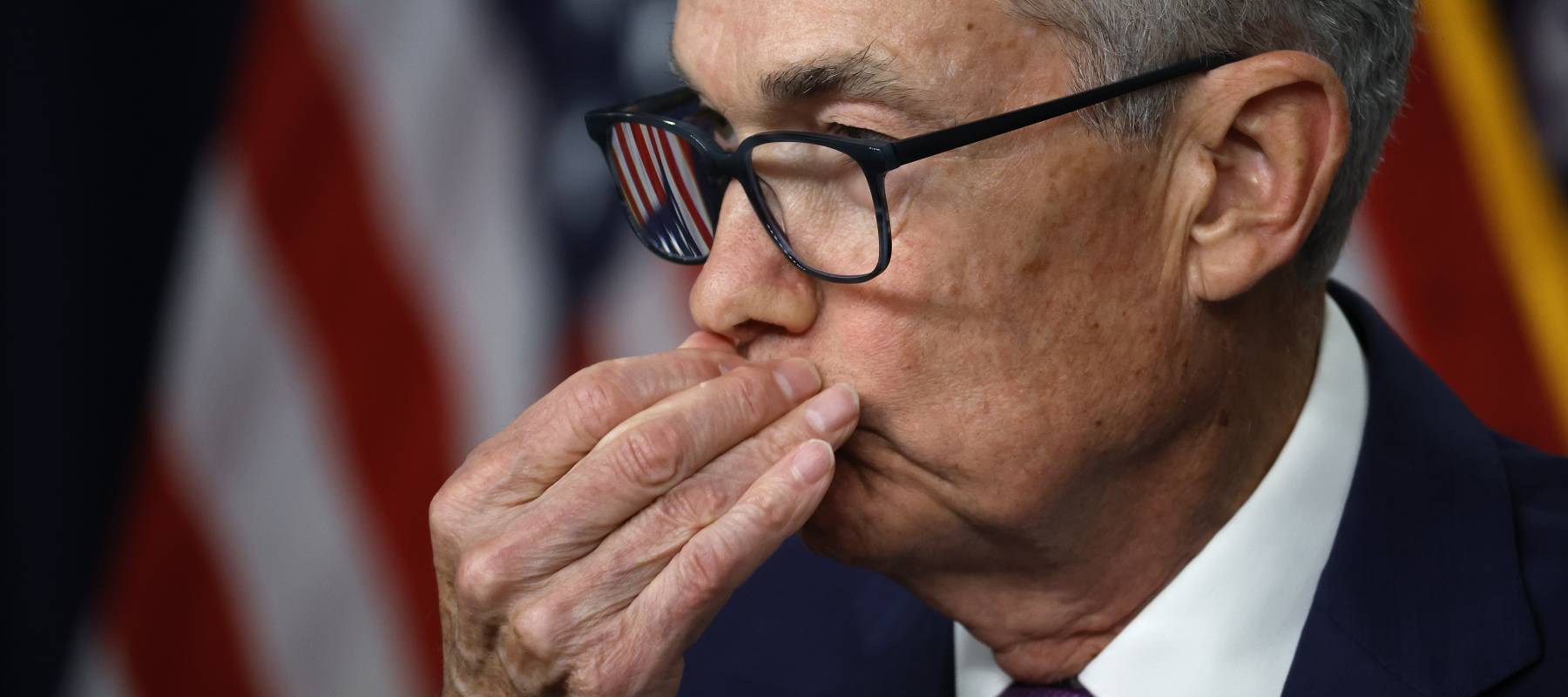 Federal Reserve Bank chair Jerome Powell speaks with the media at the bank's William McChesney Martin building in Washington, D.C., May 1, 2024.