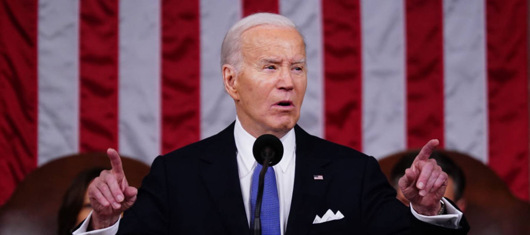 U.S. President Joe Biden delivers the annual State of the Union address before a joint session of Congress in the House chamber.