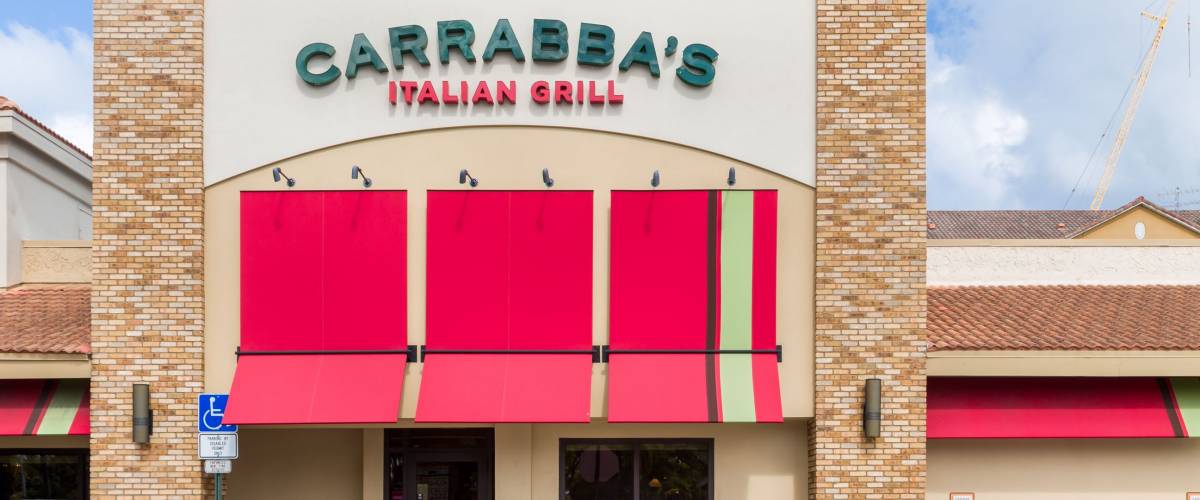 FORT LAUDERDALE, FLA/USA - APRIL 14, 2017: Carrabba's Italian Grill exterior. Carrabba's is an American restaurant chain featuring Italian-American cuisine.