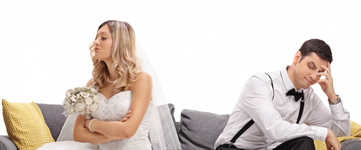 bride groom fighting