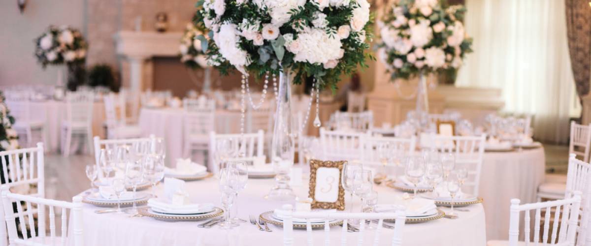 Table at wedding reception