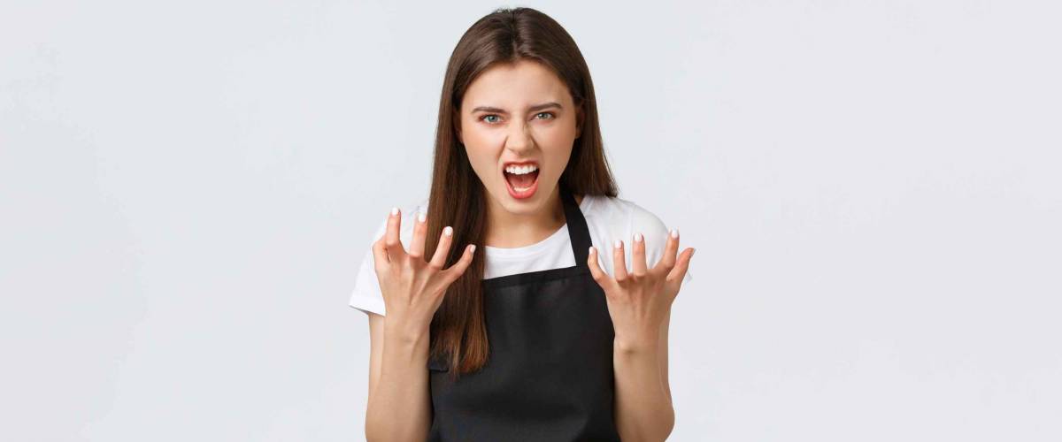 Angry waitress