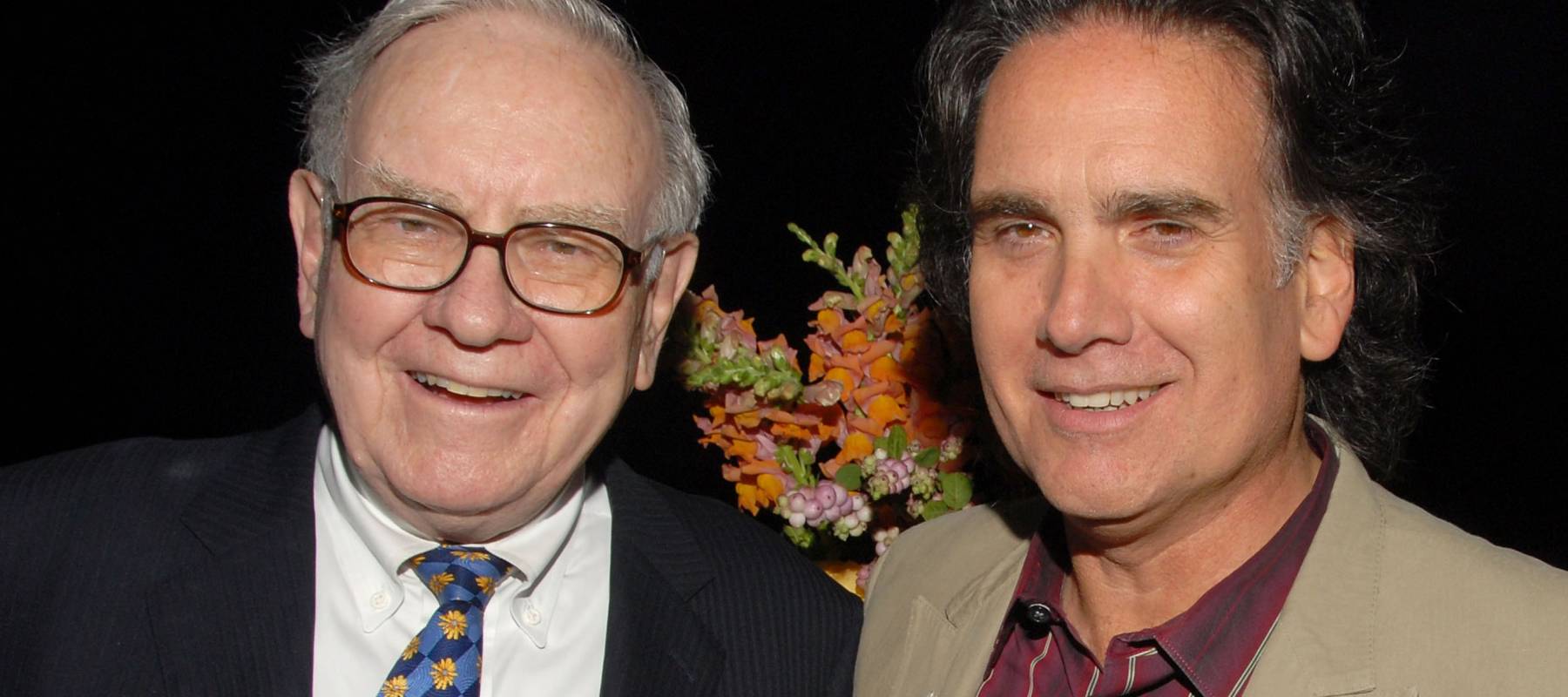 Warren Buffett and his son Peter Buffett (right) at The Paley Center for Media in Beverly Hills, California, Oct. 3, 2008.