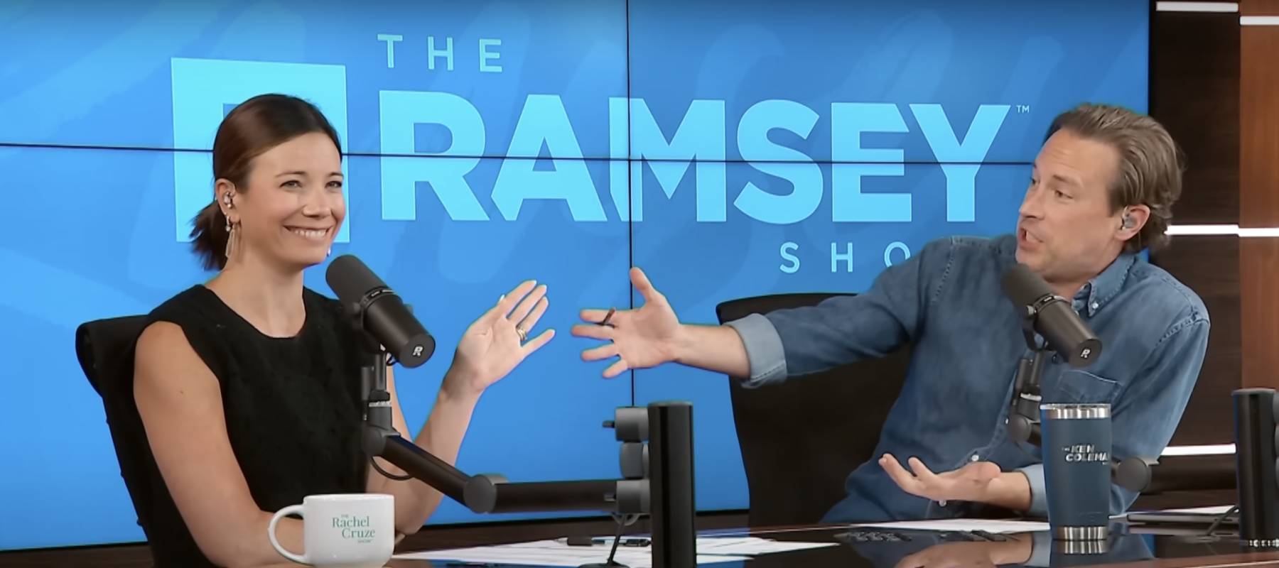The Ramsey Show co-hosts Rachel Cruze and Ken Coleman