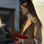 Woman at ATM
