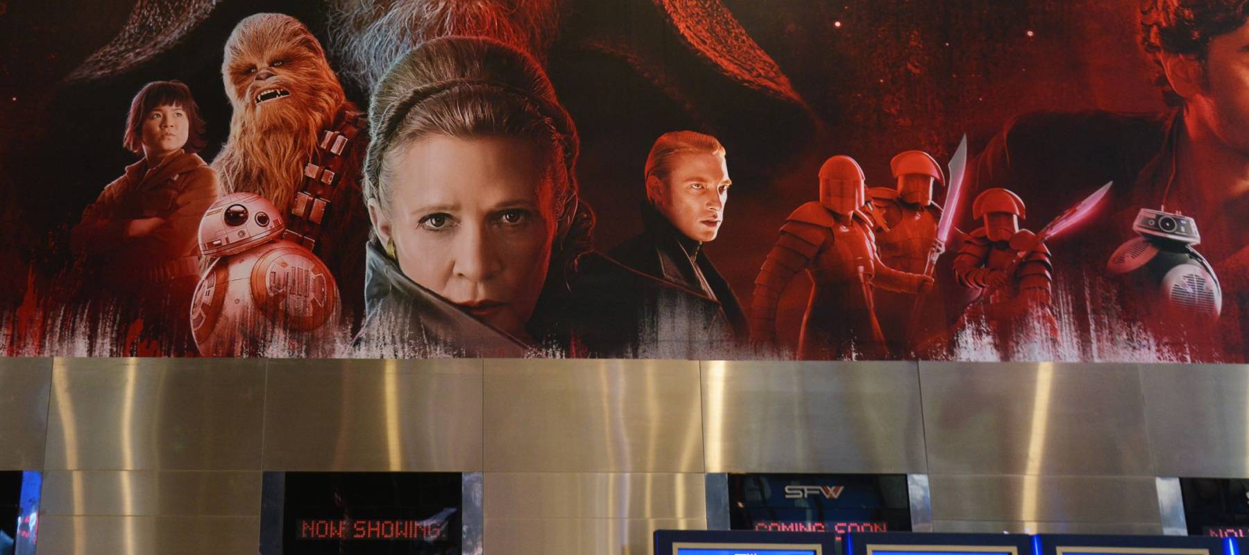 Bangkok, Thailand - November 21, 2017: Poster of Star Wars: Episode VIII The Last Jedi displays at the theater