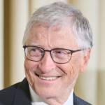 Left: Bill Gates in the early days of Microsoft. Right: Bill Gates speaks at an event in 2024.