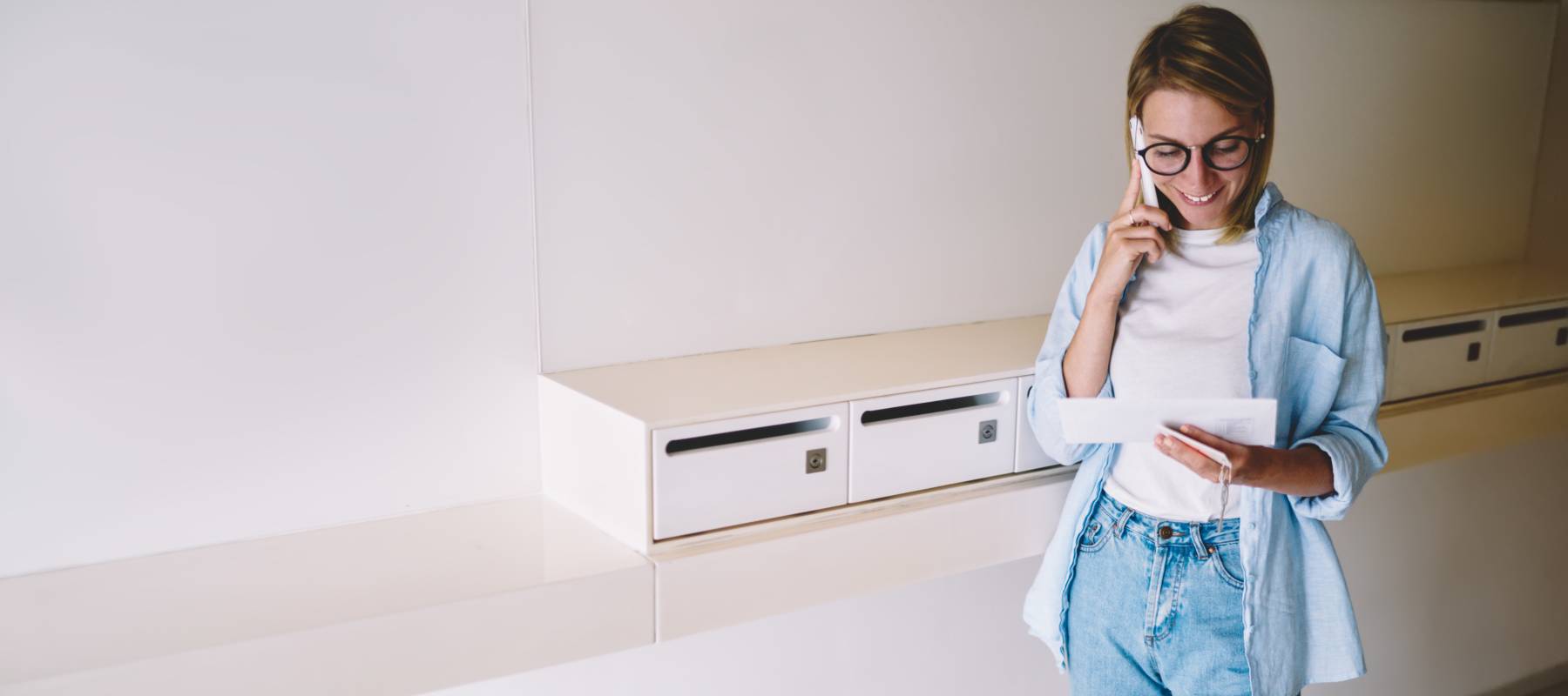 Woman checks mail to find letter about her unclaimed money.