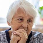 an elderly woman in a state of worry