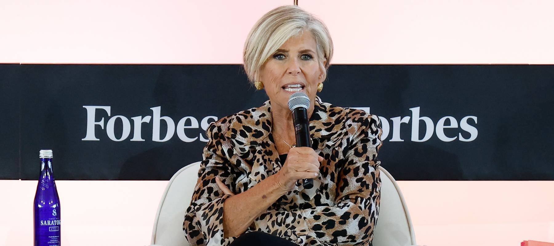 Suze Orman speaks during the Forbes and Mika Brzezinski 50 Over 50 Celebration at The Rainbow Room on October 25, 2024 in New York City.