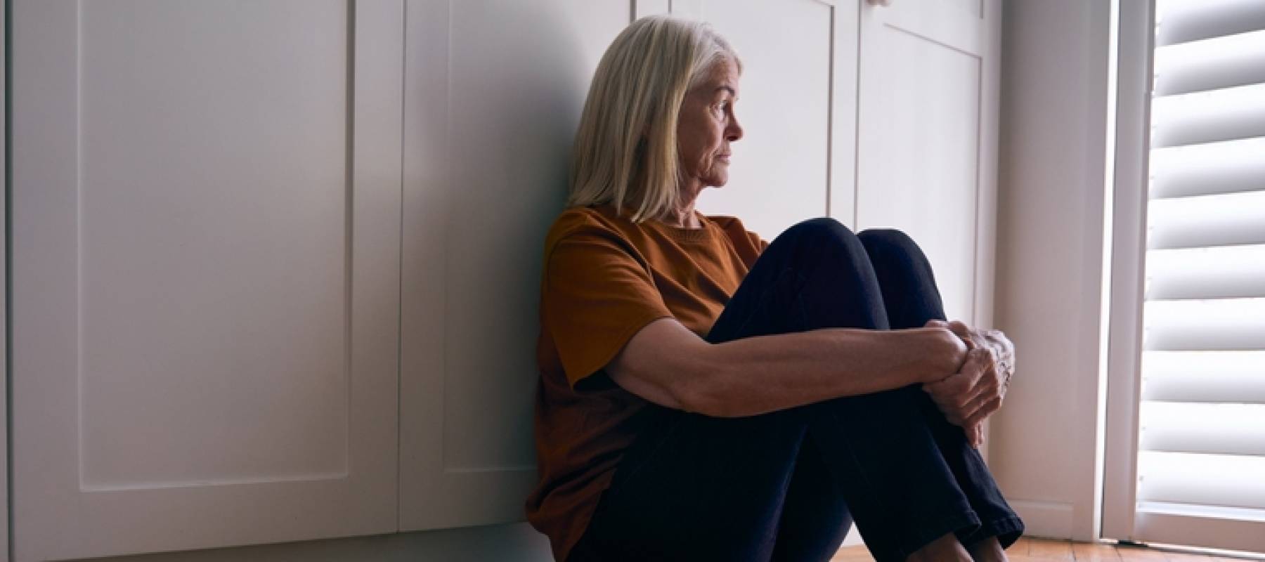 Senior Woman Suffering With Poor Mental Health