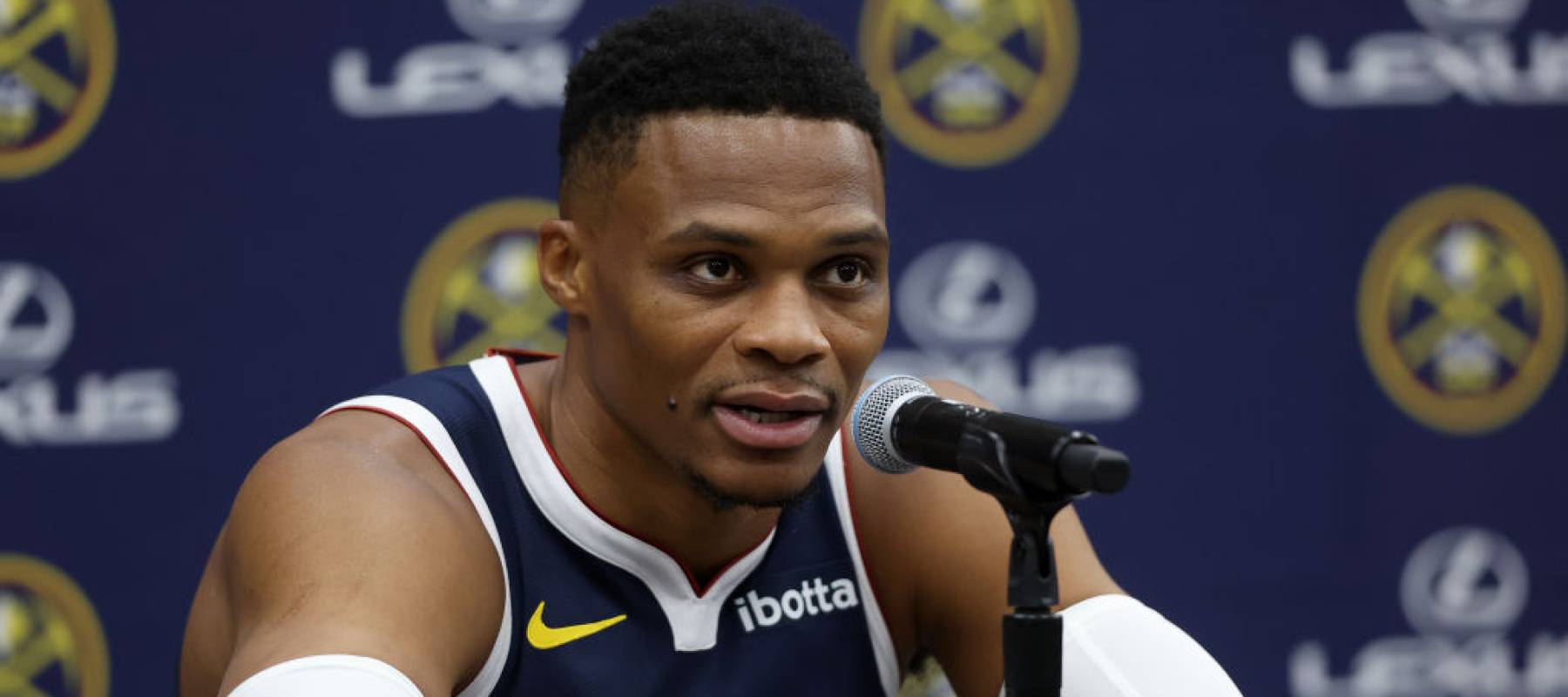 Russell Westbrook #4 of the Denver Nuggets