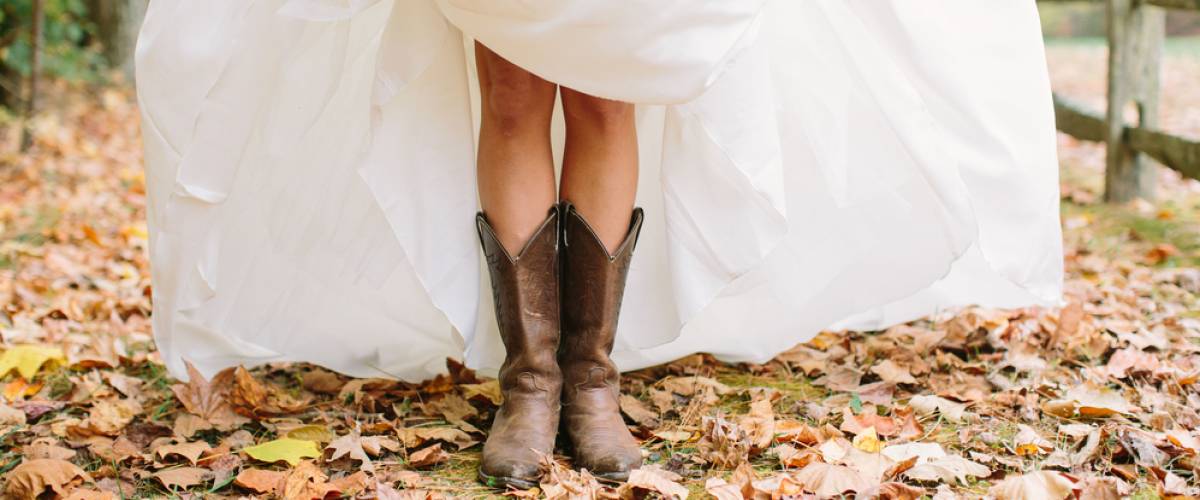 bride with the cowboy boots