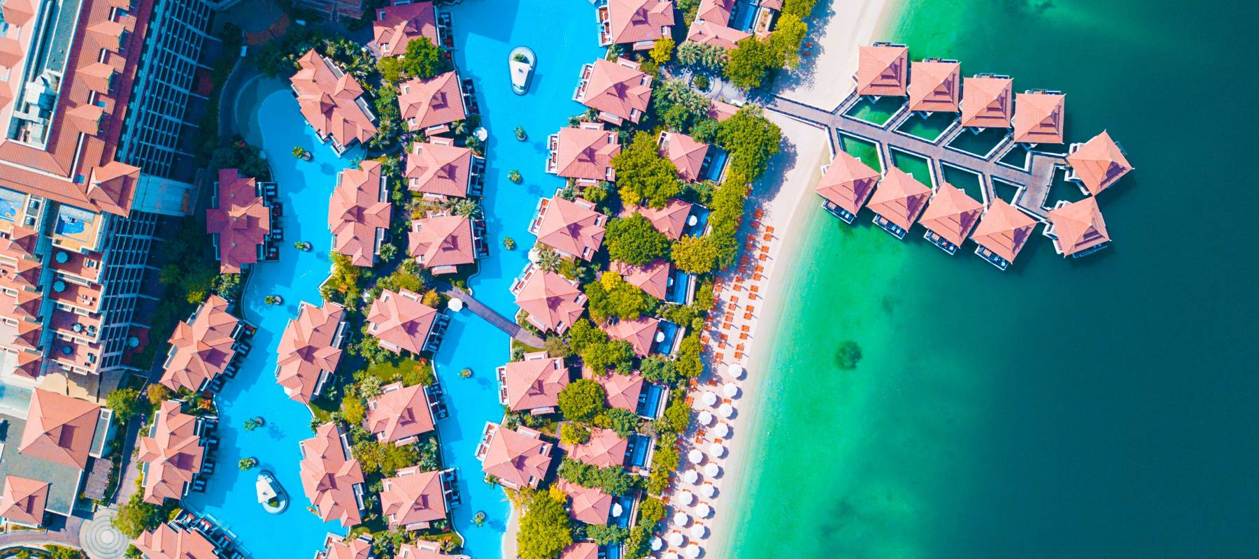 Resort photographed from overheac