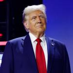 Republican presidential nominee, former U.S. President Donald Trump appears at the National Faith Advisory Summit on October 28, 2024 in Georgia.