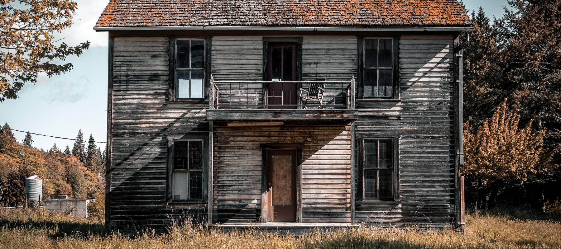 A worn-down house.