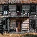 A worn-down house.