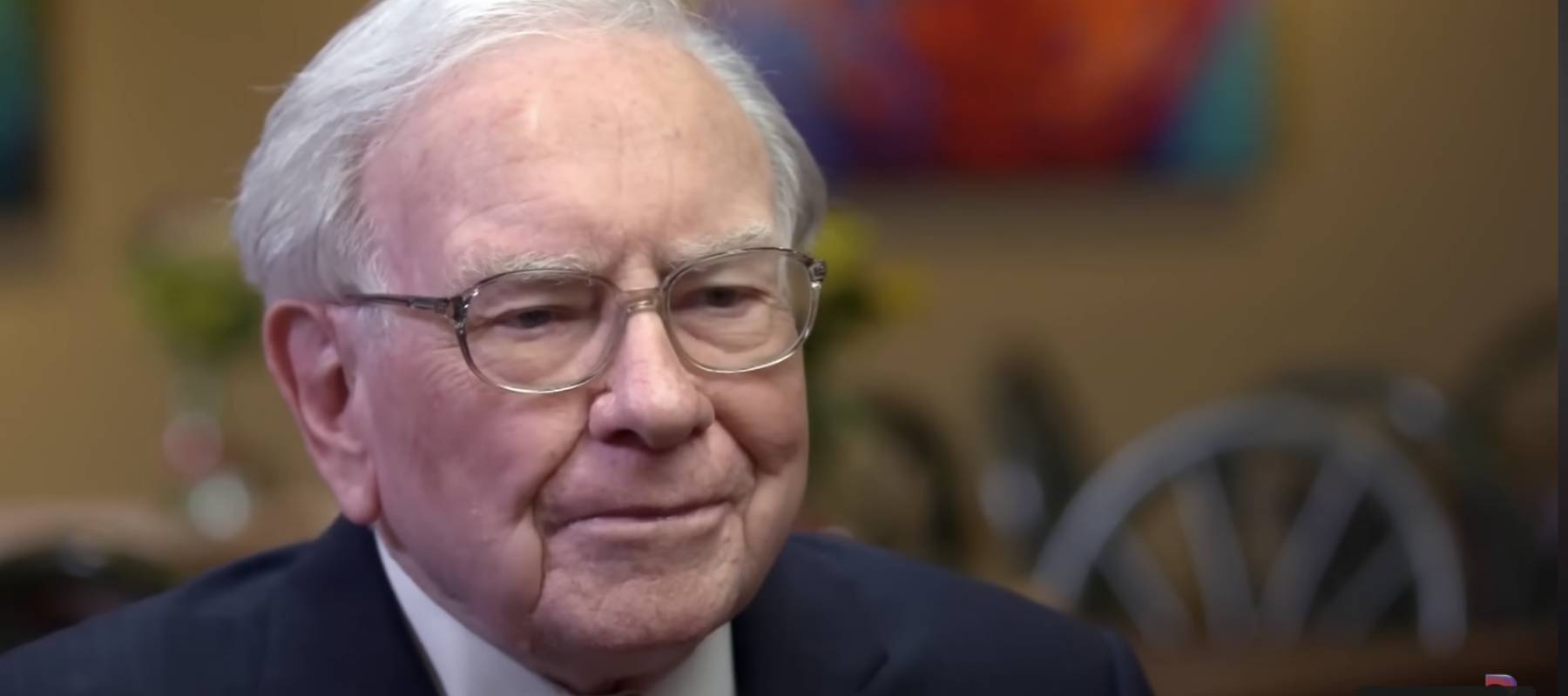 Warren Buffett speaks during a Bloomberg interview.
