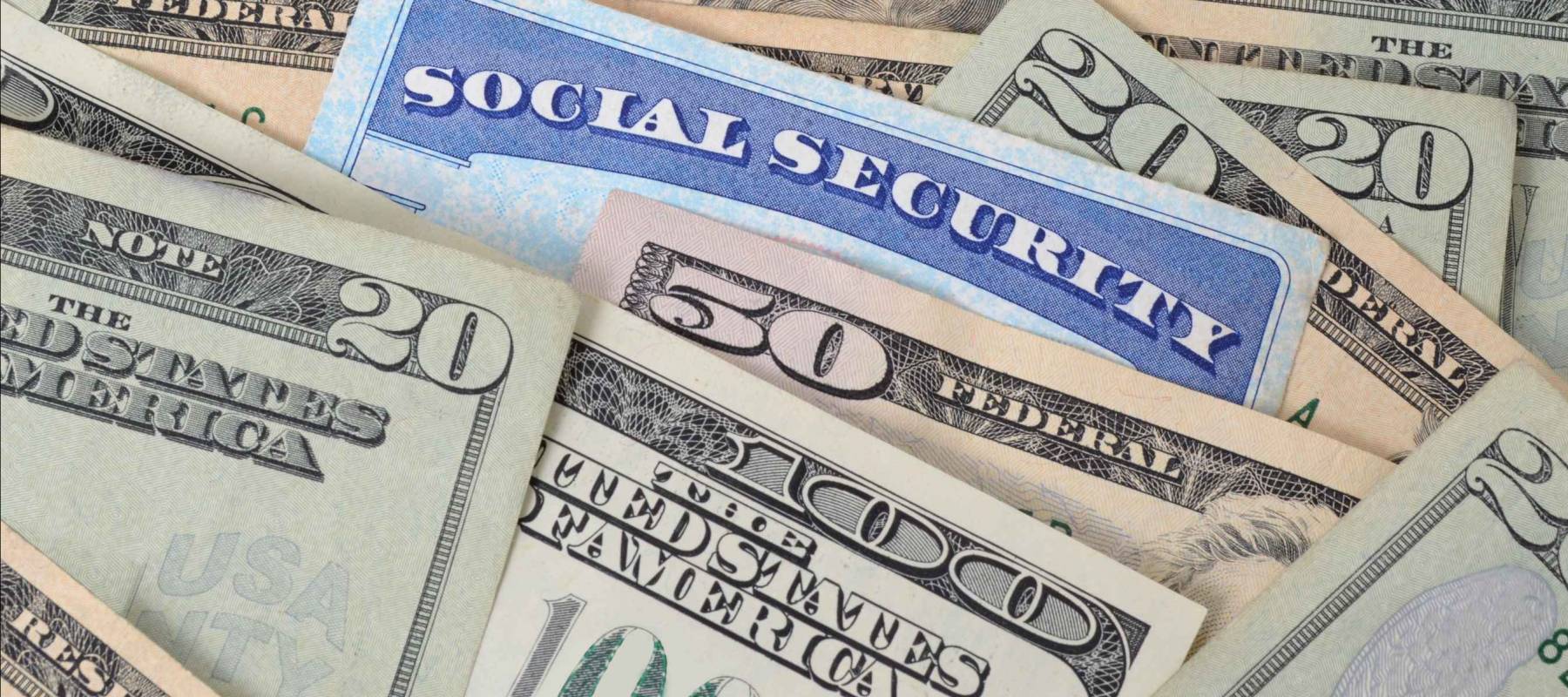 social security card and money concept