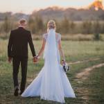 Bride and groom at their wedding