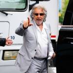 Al Pacino arrives for a music video shoot with Bad Bunnyt on August 24, 2023 in New York City.