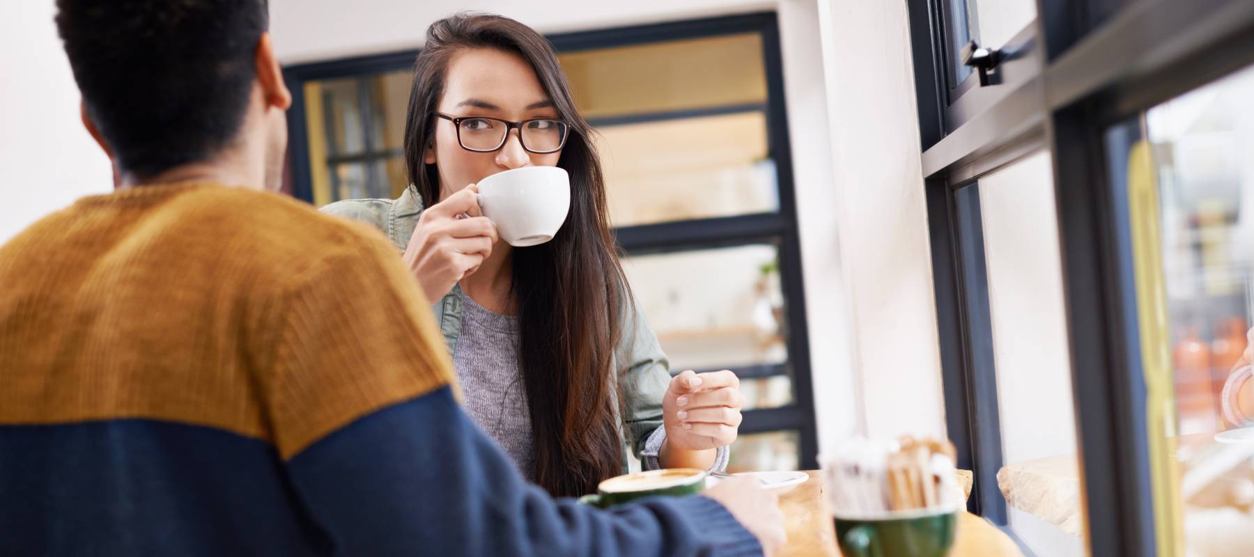 Couple getting coffee