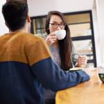 Couple getting coffee