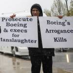 Protest for Boeing 737 Max crash victims.