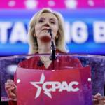 Former U.K. Prime Minister Liz Truss speaks during the Conservative Political Action Conference (CPAC)