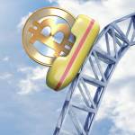 Bitcoin roller coaster with price going down