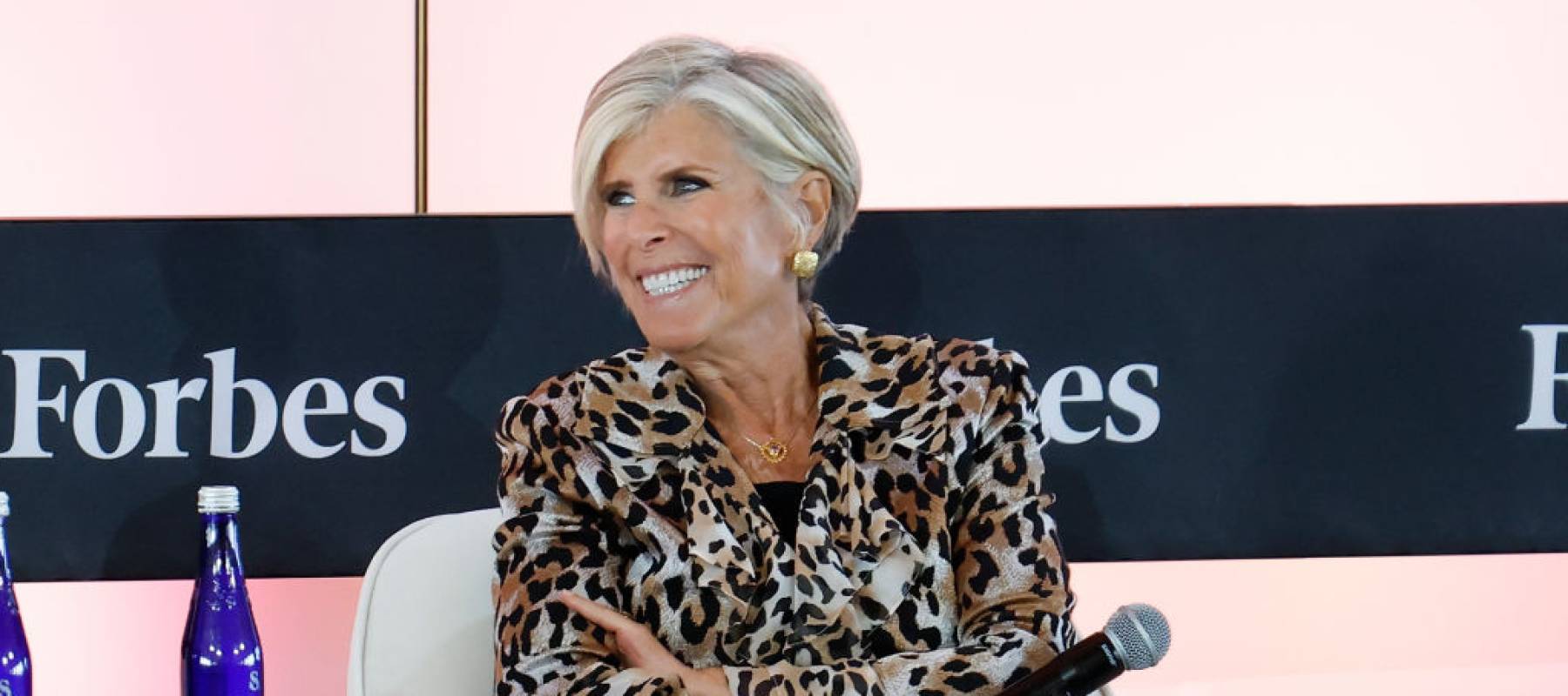 Suze Orman speaks during the Forbes and Mika Brzezinski 50 Over 50 Celebration at The Rainbow Room on October 25, 2024 in New York City.