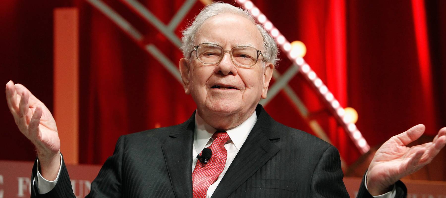 Warren Buffett speaking at an event