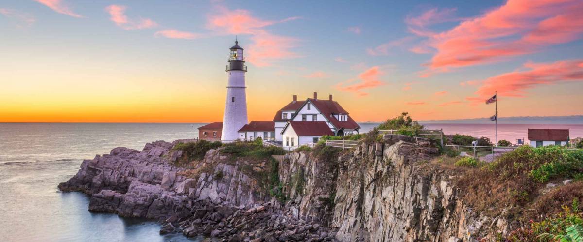 Portland, Maine, EE. UU. En Portland Head Light.