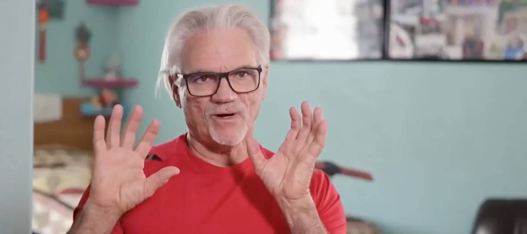 Phillip Scearce talks to a reporter.