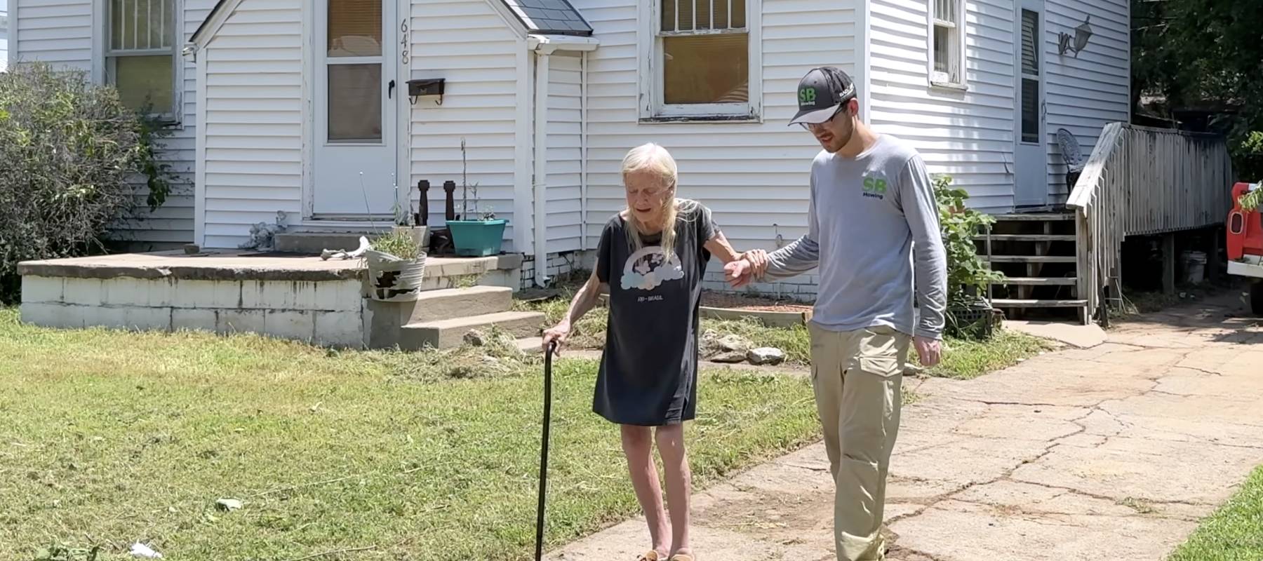 TikTok star Spencer B of SB Mowing helped out a Wichita senior in need.