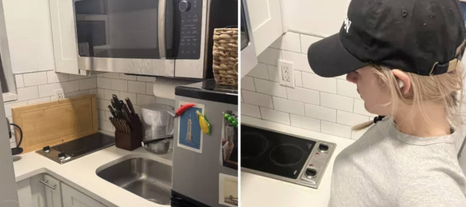 Avery Addison barely has room to stand in her NYC kitchen.