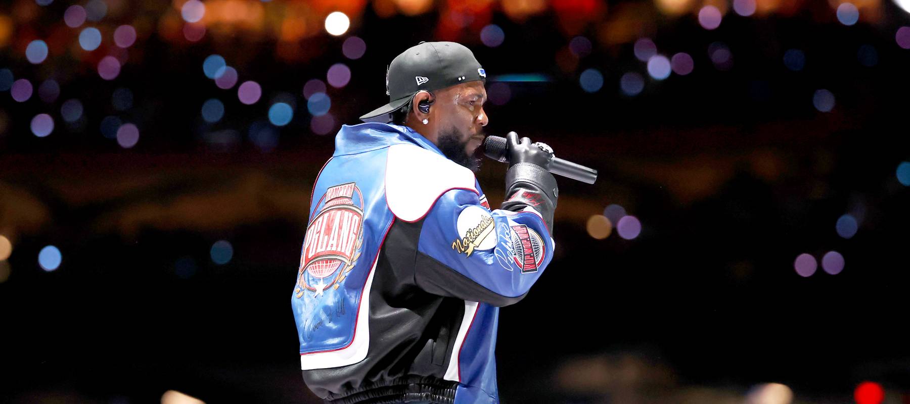 Kendrick Lamar performs during Super Bowl LIX halftime show in New Orleans, Louisiana, Feb. 9. 2025.