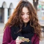 Woman with cash