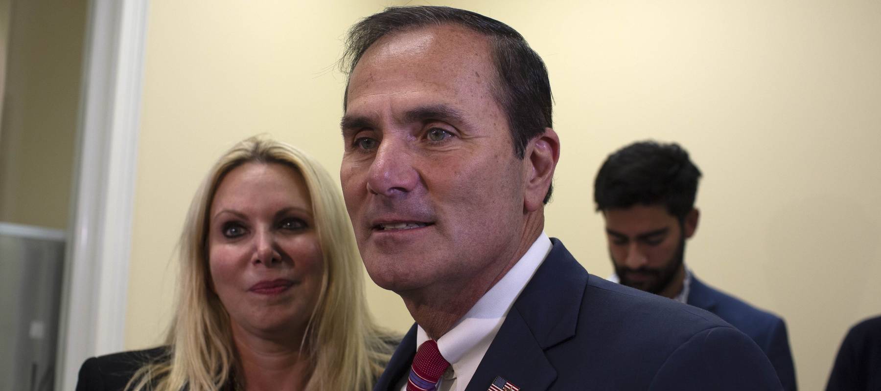 Mike Caruso speaks with the media in Palm Beach, Florida, Nov. 18, 2018.