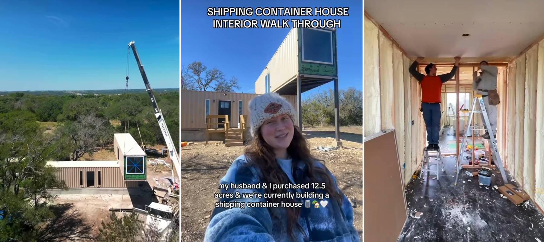 Lexi Newkirk and her husband, Diego, are building their dream home out of shipping containers.