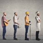 A lineup of people with different jobs.