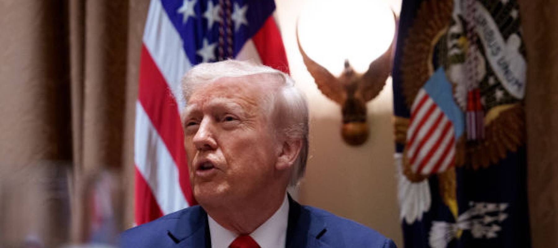 President Donald Trump at cabinet meeting