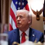 President Donald Trump at cabinet meeting