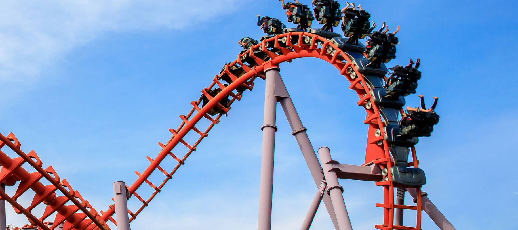 Roller Coaster at amusement park of Bangkok, Thailand.