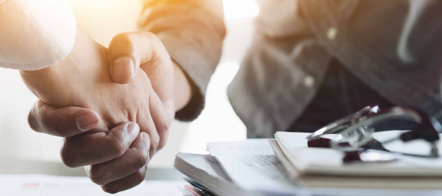 Close up of Business people shaking hands