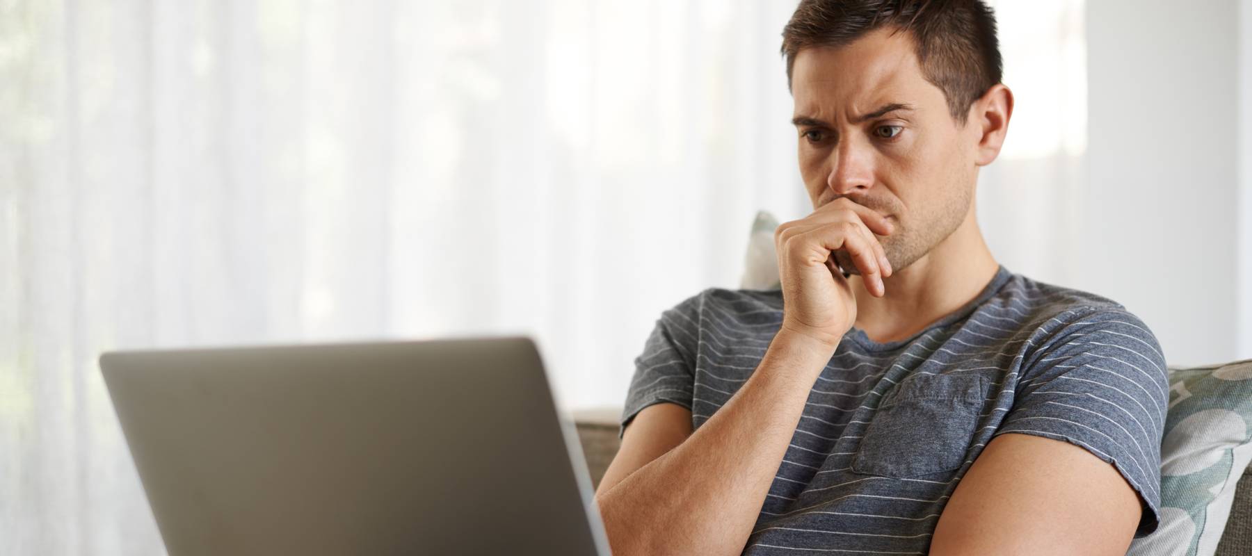 Man looking at computer